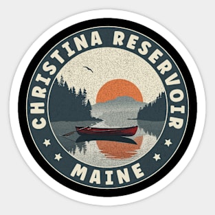 Christina Reservoir Maine Sunset Sticker